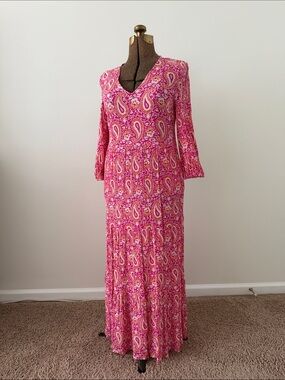 Boden Pink Paisley Maxi Dress